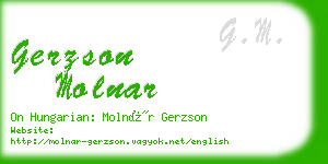 gerzson molnar business card